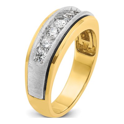 Men's 14K Two-Tone Gold 7-Stone Diamond Ring Mounting – view 8