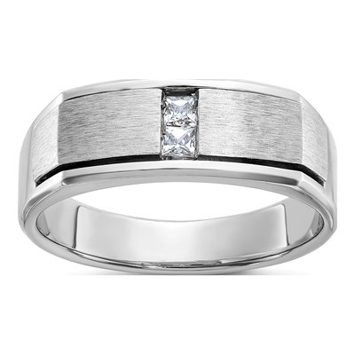 Men's 14K White Gold Diamond Ring Mounting