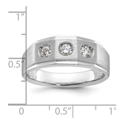 Men's 14K White Gold Diamond Ring Mounting – view 3