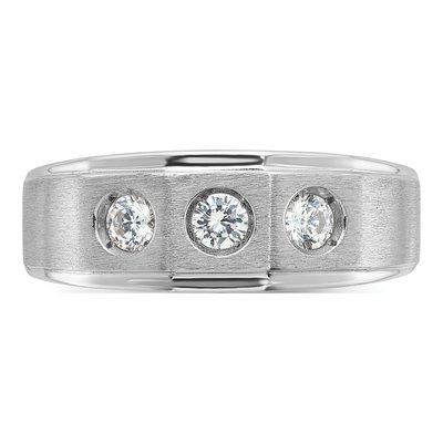 Men's 14K White Gold Diamond Ring Mounting – view 6