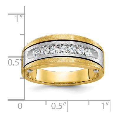Men's 14K Two-Tone Gold 1/2 ct tw Diamond 7-Stone Ring – view 3