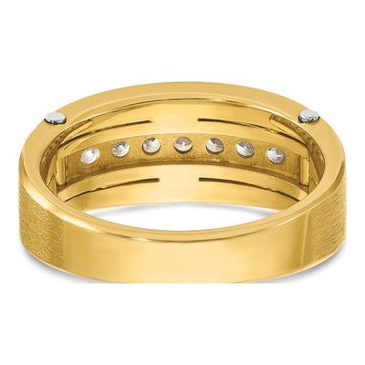 Men's 14K Two-Tone Gold 1/2 ct tw Diamond 7-Stone Ring – view 7
