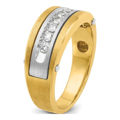 Men's 14K Two-Tone Gold 1/2 ct tw Diamond 7-Stone Ring – view 8