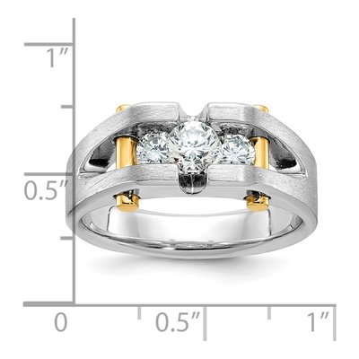 Men's 14K Two-Tone Gold Diamond Ring Mounting – view 3