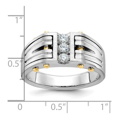 Men's 14K Two-Tone Gold Diamond Ring Mounting – view 3