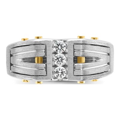 Men's 14K Two-Tone Gold Diamond Ring Mounting – view 6