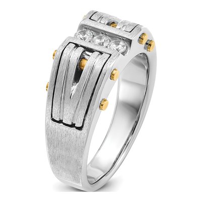Men's 14K Two-Tone Gold Diamond Ring Mounting – view 8