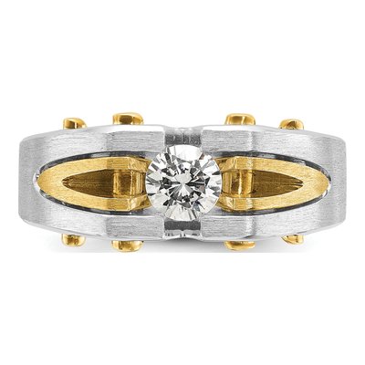 Men's 10K Two-Tone Gold Diamond Ring Mounting – view 6