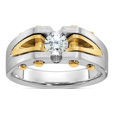 Men's 10K Two-Tone Gold Diamond Ring Mounting