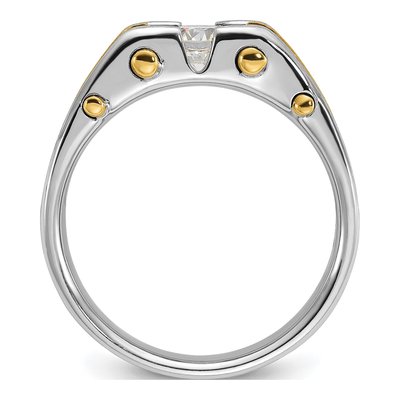Men's 14K Two-Tone Gold Diamond Ring Mounting – view 2