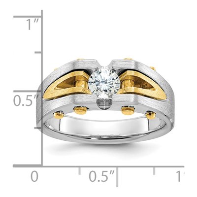 Men's 14K Two-Tone Gold Diamond Ring Mounting – view 3