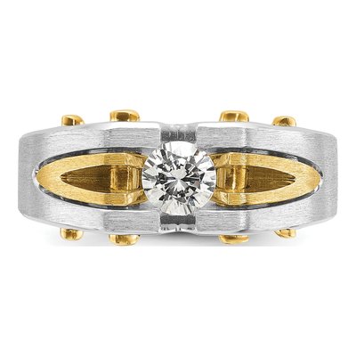 Men's 14K Two-Tone Gold Diamond Ring Mounting – view 6
