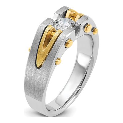 Men's 14K Two-Tone Gold Diamond Ring Mounting – view 8