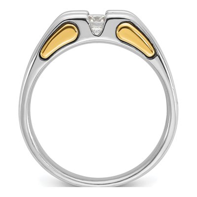 Men's 10K Two-Tone Gold Diamond Ring Mounting – view 2