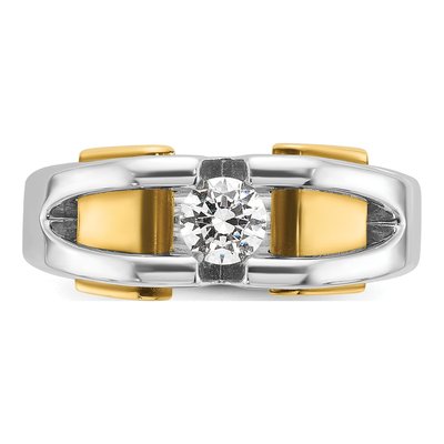 Men's 10K Two-Tone Gold Diamond Ring Mounting – view 6