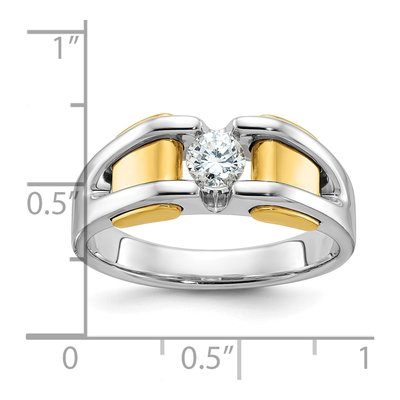 Men's 14K Two-Tone Gold Diamond Ring Mounting – view 3