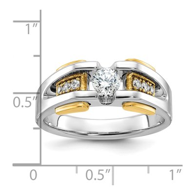 Men's 14K Two-Tone Gold Diamond Ring Mounting – view 3