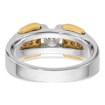 Men's 14K Two-Tone Gold Diamond Ring Mounting – view 7