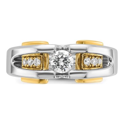 Men's 14K Two-Tone Gold 1/2 ct tw Lab-Grown Diamond Ring – view 4