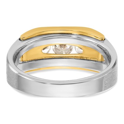 Men's 14K Two-Tone Gold 3-Stone Ring Mounting – view 5