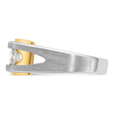 Men's 14K Two-Tone Gold Diamond 3-Stone Ring Mounting – view 4