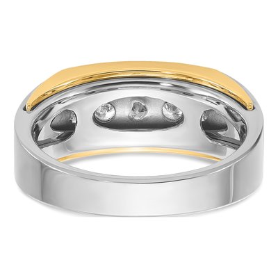 Men's 14K Two-Tone Gold 1/2 ct tw Diamond 5-Stone Ring – view 7