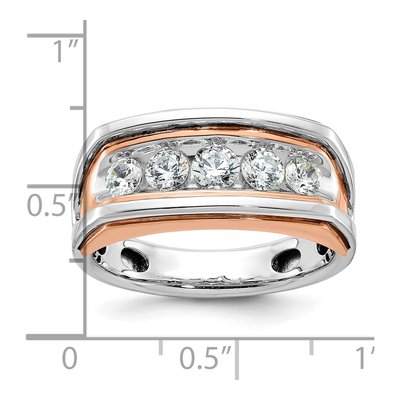 Men's 10K Two-Tone Gold Diamond Ring Mounting – view 3