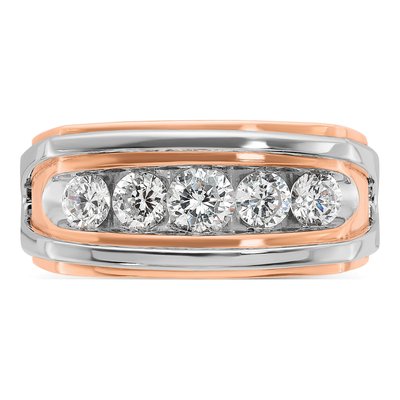 Men's 14K Two-Tone Gold Diamond Ring Mounting – view 6