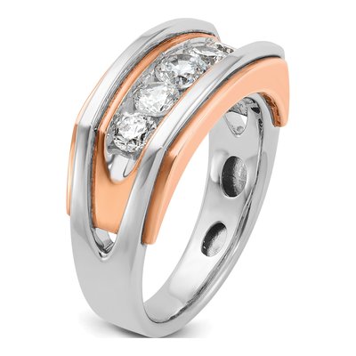 Men's 14K Two-Tone Gold Diamond Ring Mounting – view 8