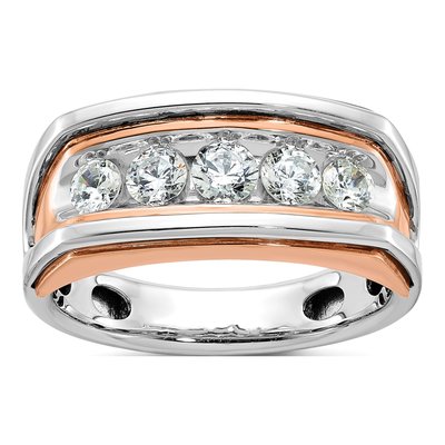 Men's 14K Two-Tone Gold Diamond Ring Mounting