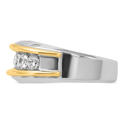 Men's 10K White Gold 1 1/5 ct tw Diamond 7-Stone Ring – view 4