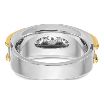 Men's 14K Two-Tone Gold 1.5 ct tw Diamond 7-Stone Ring – view 7