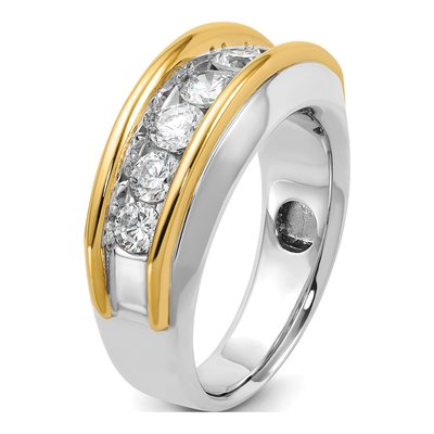 Men's 14K Two-Tone Gold 1.5 ct tw Diamond 7-Stone Ring – view 8