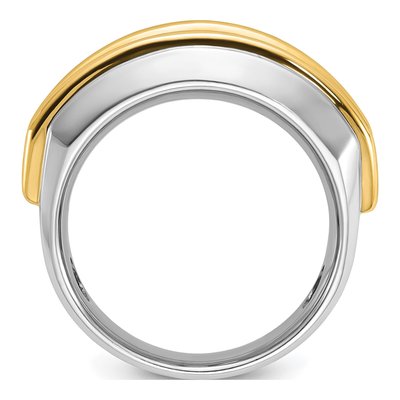 Men's 14K Two-Tone Gold 1 1/5 ct tw Diamond 7-Stone Bb Ring – view 2