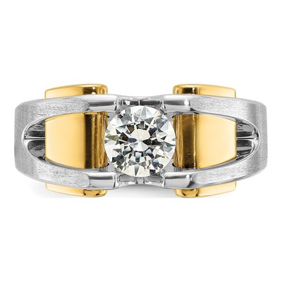 Men's 14K Two-Tone Gold Ring Mounting – view 5