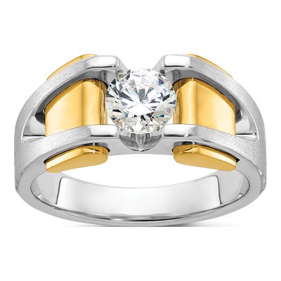 Men's 14K Two-Tone Gold Ring Mounting