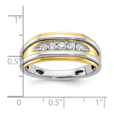 Men's 10K Two-Tone Gold Diamond Ring Mounting – view 3