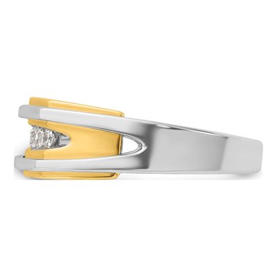 Men's 10K Two-Tone Gold Diamond Ring Mounting – view 5