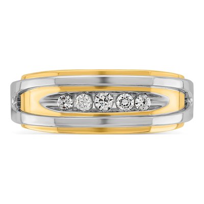 Men's 10K Two-Tone Gold Diamond Ring Mounting – view 6