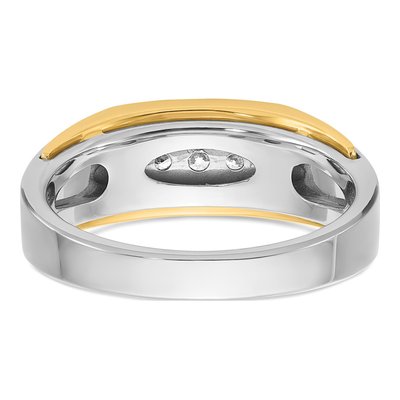 Men's 10K Two-Tone Gold Diamond Ring Mounting – view 7