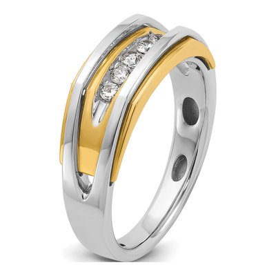 Men's 10K Two-Tone Gold Diamond Ring Mounting – view 8