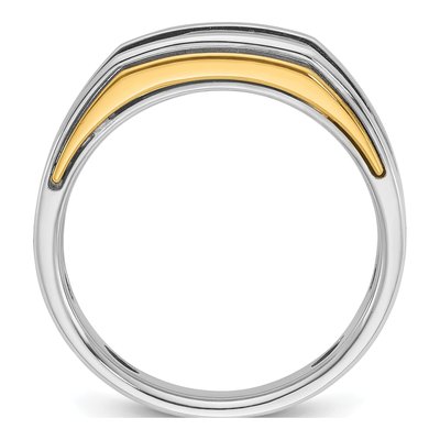 Men's 14K Two-Tone Gold 5-Stone Diamond Ring Mounting – view 2