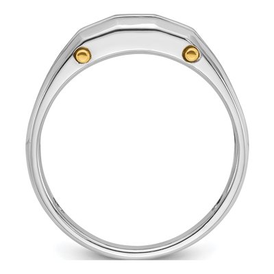 Men's 14K Two-Tone Gold 5-Stone Diamond Ring Mounting – view 2