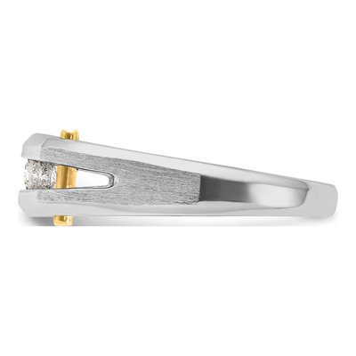 Men's 14K Two-Tone Gold 5-Stone Diamond Ring Mounting – view 3