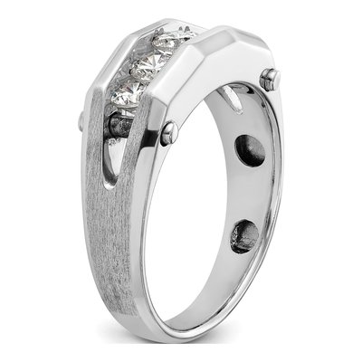 Men's 14K White Gold Diamond 5-Stone Ring Mounting – view 8
