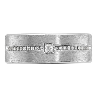 Men's 14K White Gold Diamond Ring Mounting – view 6
