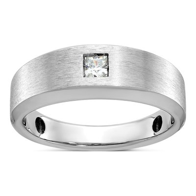 Men's 14K White Gold Diamond Ring Mounting