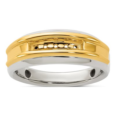 Men's 14K Two-Tone Gold Five Ring Mounting