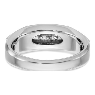 Men's 14K Two-Tone Gold 1/4 ct tw Lab-Grown Diamond Five Ring – view 5