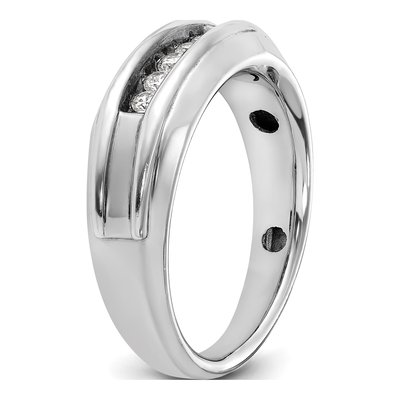 Men's 14K Two-Tone Gold 1/4 ct tw Lab-Grown Diamond Five Ring – view 6